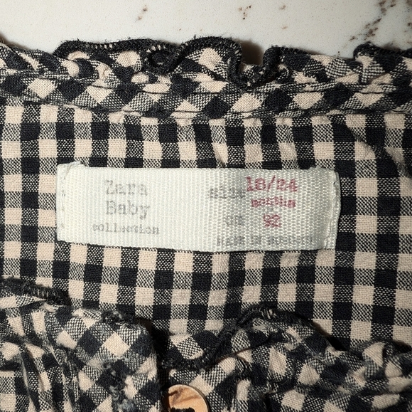 💚2 For 20💚 24M Zara Gingham Blouse - Picture 3 of 3